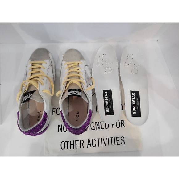 Golden Goose Sneakers, Glitter, Silver Star, 39, Like New - Picture 9 of 12